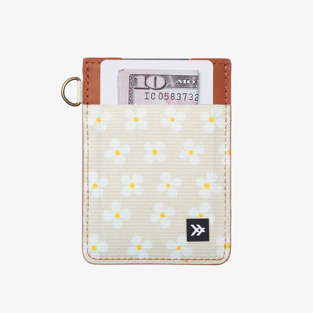 Luna Beige Vertical Leather Wallet