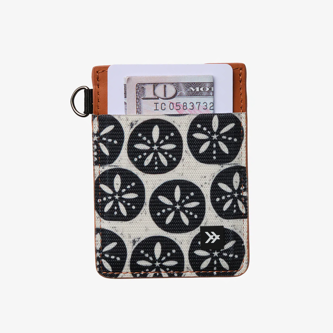 Sand Dollar Vertical Leather Wallet