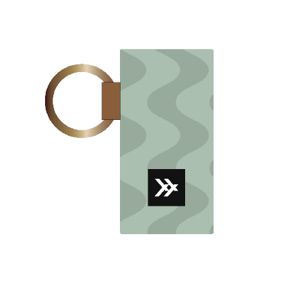 Waves Sage Chapstick Holder Keychain
