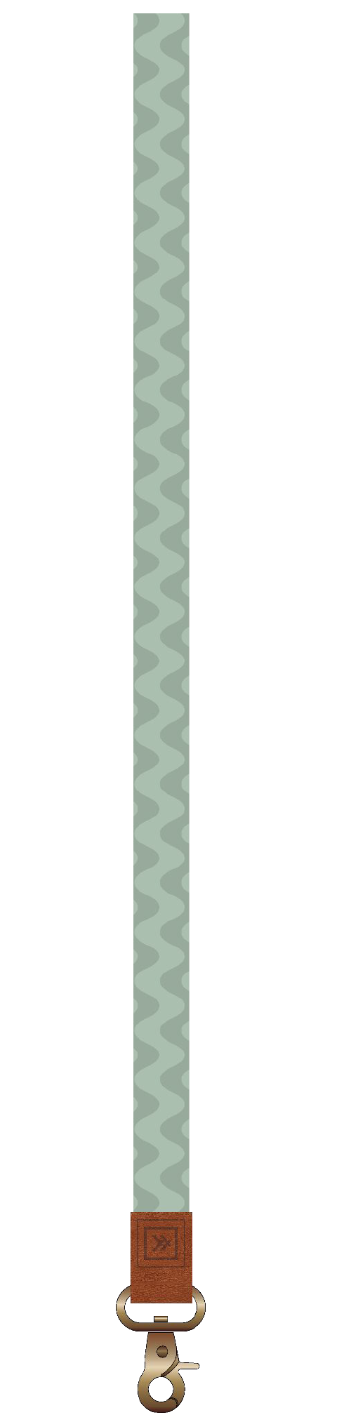 Waves Sage Neck Lanyard