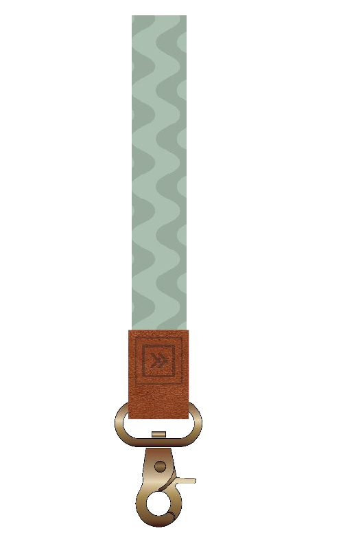 Waves Sage Wristlet Keychain